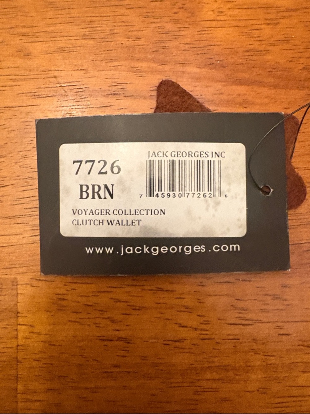 Jack Georges Dark Brown Leather Clutch Wallet - Picture 3 of 5